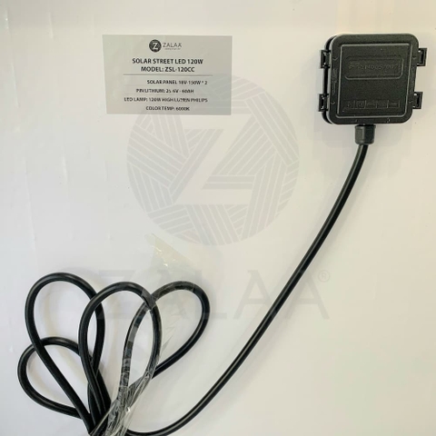 Bộ Đèn LED Năng Lượng Mặt Trời 120W (Thực) Mã SP: ZSL-120CC - Thích hợp lắp đặt chiều cao 10m-12m