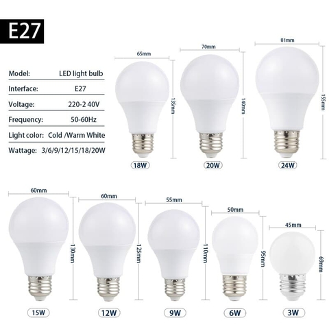 Bóng Đèn LED Bulb Tròn Siêu Sáng - Đèn LED Búp, Đèn Tròn, LED Bulb