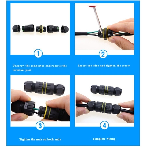 Cầu Đấu Nối Dây Điện Đèn LED Ngoài Trời đầu siết cáp M16, M20, M25..lõi 2, 3, 4, 5, 6pin Chống nước, Ngoài trời IP68 - Linh kiện đèn led Zalaa