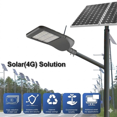 Đèn Đường Năng Lượng Mặt Trời Thông Minh 4G IoT ZALAA ZL-LAR4G Đô Thị