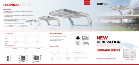 Đèn Chiếu Sáng Sân Thể Thao Thông Minh ZALAA/SOGA Mới Leopard ZSG-LP 600W, 1200W, 1800W | Zalaa/Soga Smart Lighting