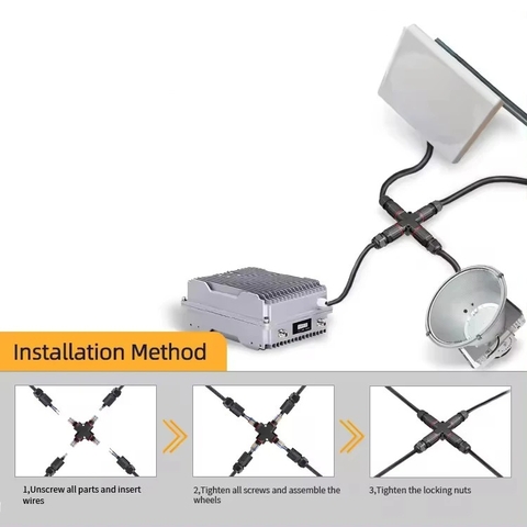 Cầu đấu nối 4 ngả cho dây điện đèn LED ngoài trời, Weichat EW-P20X, 450V, IP68 - Linh kiện đèn led Zalaa