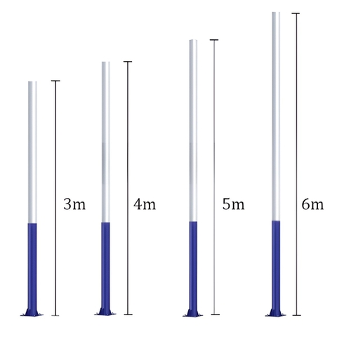 Cột Ống Thép / Trụ Sơn Tĩnh Điện cho Cột đèn từ 2m đến 6m
