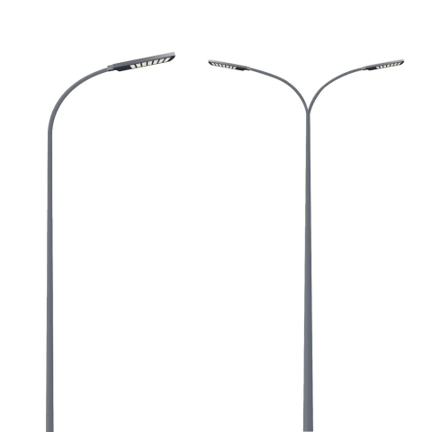 Cột Đèn Cao Áp Liền Cần Đôi cao từ 6m đến 11m chiếu sáng đường phố