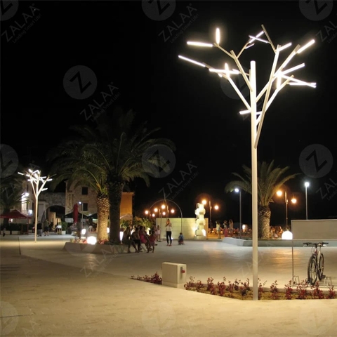 Cột Đèn Cây Cành Ống LED 3-8W/Cành thiết kế đẹp lạ trang trí Khuôn Viên Sân Vườn