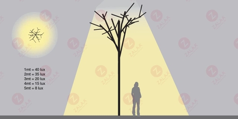 Cột Đèn Cây Cành Ống LED 3-8W/Cành thiết kế đẹp lạ trang trí Khuôn Viên Sân Vườn