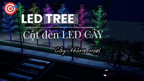 Cột Đèn LED Kiểu Dáng Cây Thông trang trí Trung Tâm Thương Mại ZALAA