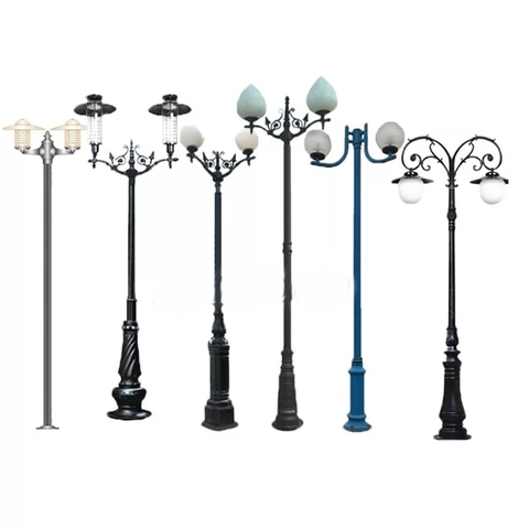 Cột Đèn Sân Vườn 2 Tay Quả Cầu D200, D300, D400 cho Trụ cao từ 2m-5m ZALAA