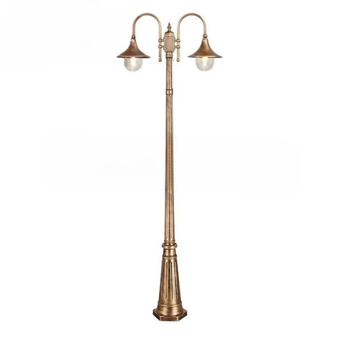 Cột Đèn Sân Vườn 2 Tay Đèn Mai Chiếu Thủy Cổ Điển cho Trụ cao từ 2m-5m ZALAA