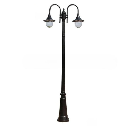 Cột Đèn Sân Vườn 2 Tay Đèn Mai Chiếu Thủy Cổ Điển cho Trụ cao từ 2m-5m ZALAA