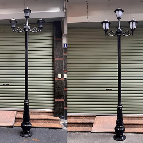 Trụ Cột Đèn Sân Vườn 3 Bóng cho cột cao từ 2m-5m ZALAA | TỔNG HỢP
