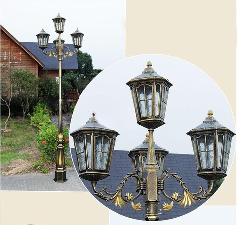 Cột Đèn Sân Vườn 4 Bóng Kiểu Cổ Điển Châu Âu Đẹp Lạ cao từ 2m-5m ZALAA