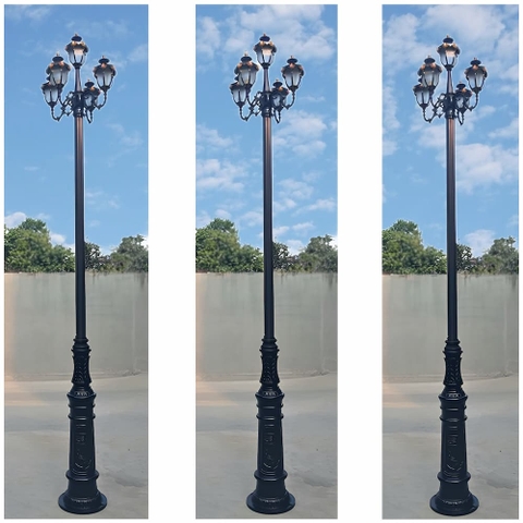 Cột Đèn Sân Vườn 5 Bóng chiếu sáng và trang trí cảnh quan cao từ 2m-5m ZALAA