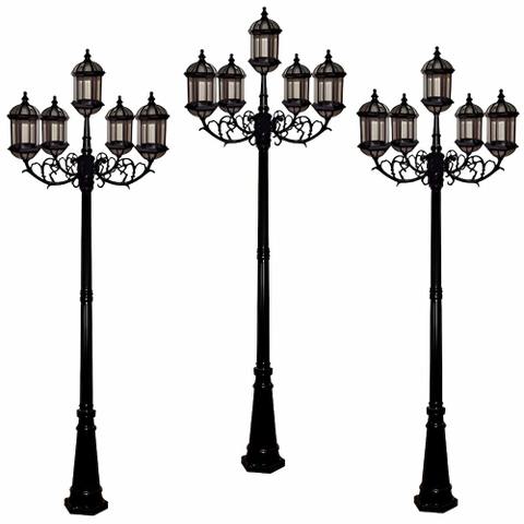 Cột Đèn Sân Vườn 5 Bóng chiếu sáng và trang trí cảnh quan cao từ 2m-5m ZALAA