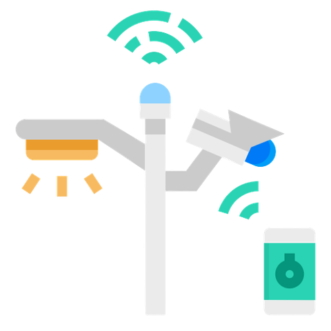 Cột Đèn Thông Minh Smart Poles Đa Chức Năng tích hợp Camera, Loa, Màn LED Quảng Cáo, Wifi...