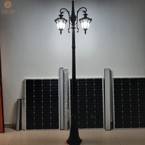 Cột Đèn Sân Vườn 2 Bóng Kiểu Cổ Điển Châu Âu Đẹp Lạ cao từ 2m-5m ZALAA