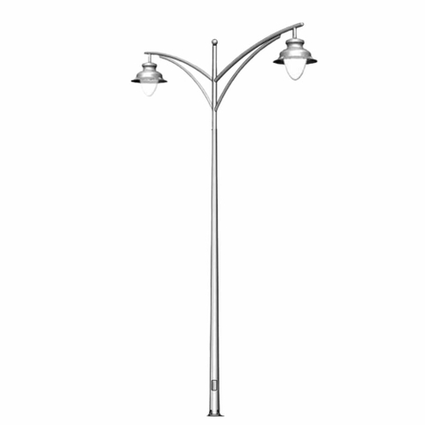 Cột Đèn Cao Áp Chiếu Sáng Đường Phố | Cần Đèn Đôi ZCD.CK17