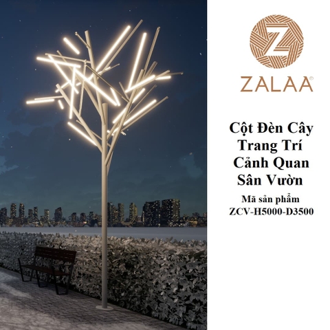 Cột Đèn Cây Cành Ống LED 3-8W/Cành thiết kế đẹp lạ trang trí Khuôn Viên Sân Vườn