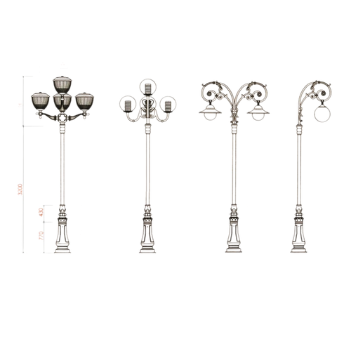 Đế Cột DC06 - Chân Đế Cột Đèn Thép Gang Bền Bỉ Chịu Lực Cao