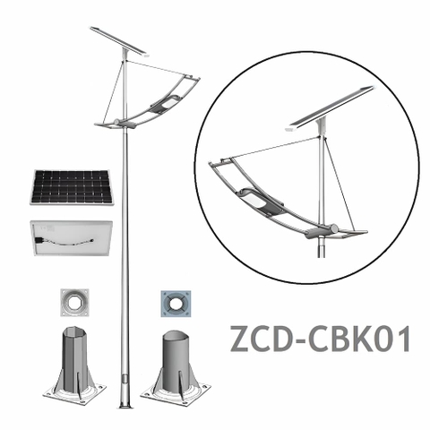 Cột Đèn Cao Áp Năng Lượng Mặt Trời Chiếu Sáng Đường Phố