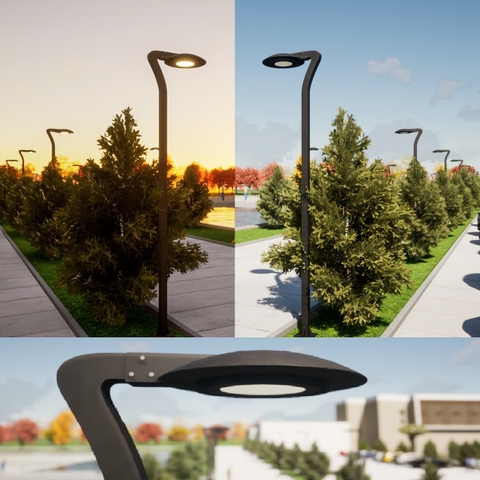 Cột Đèn LED Trang Trí Công Viên Hiện Đại, Khu Đô Thị Mới ZALAA ZCV-H4500 40-60W OEM Theo Yêu Cầu