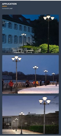 Cột Đèn Năng Lượng Mặt Trời ZALAA cao 2m6 ZG-GGD4505-3-13.5W Chiếu sáng cảnh quan công viên