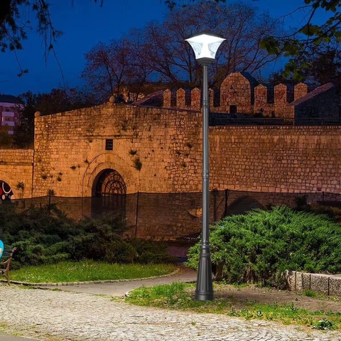 Cột Đèn Năng Lượng Mặt Trời ZG-GGD4205-10W ZALAA cao từ 1m-2m6 chiếu sáng cảnh quan ngoài trời