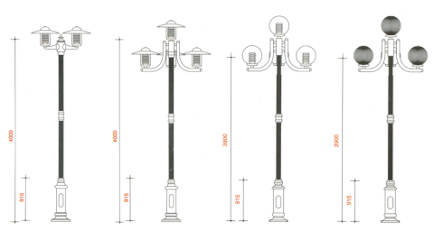 Đế Cột Nouvo - Chân Đế Cột Đèn Nhôm Gang Thép Bền Bỉ Chịu Lực Cao