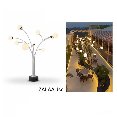 Cột Đèn Trang Trí Cảnh Quan Sân Vườn Công Viên Kiểu Dáng Cụm Quả Cầu Nghệ Thuật ZALAA LED Art Lights | ZCV-ART 003