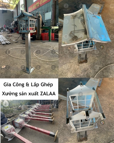 Cột Trang Trí Sân Vườn Có Đầu Đèn Kiểu Dáng Nhà Nhật Bản Trang Trí Cảnh Quan Đền Chùa Nhà Thờ