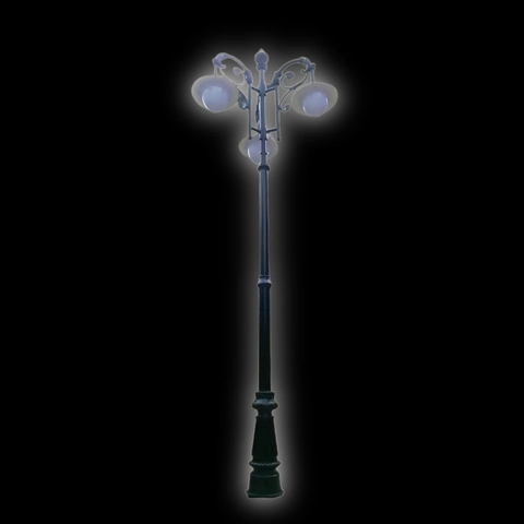 Cột Đèn Trang Trí Sân Vườn Chùm 3 Bóng - Mã sản phẩm ZCSV-VIN-3