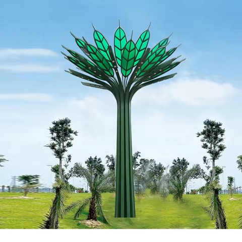 Cột Đèn ZALAA Kiểu Cây Dừa Cao 4-6m Trang trí và Chiếu sáng cho Công viên, Cảnh quan sân vườn | LED Tree Lights