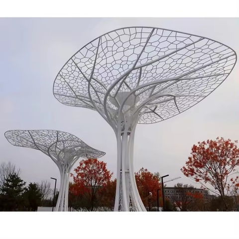 Cột Đèn ZALAA Kiểu Tán Cây Xanh Khổng Lồ RGB đổi màu chiếu sáng khu trung tâm, công viên - LED Motif Light