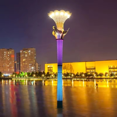 Cột Đèn ZALAA Trang Trí Nghệ Thuật 3D RGB Chiếu Sáng Cho Mùa Lễ Hội | LED Festival Lights