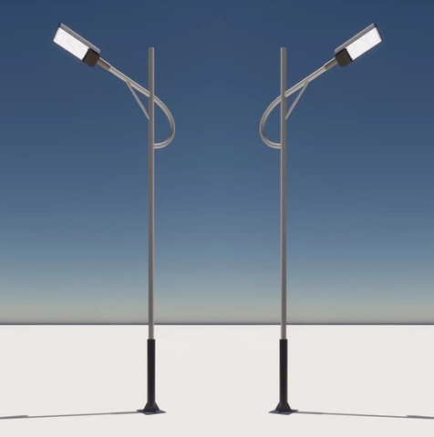 Cột Giật Cấp D60 cho Đèn Đường LED Zalaa cao từ 6m đến hơn 9m