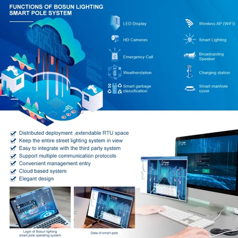 Cột Thông Minh Năng Lượng Mặt Trời ZBS-SSP-02 ZALAA ODM/OEM cho Smart City