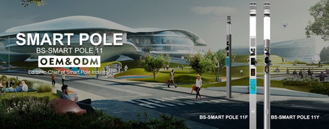 Cột Thông Minh ZBS-Smart Pole 01Y ZALAA OEM/ODM cho Smart Park, Square, Community