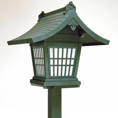 Cột Trang Trí Sân Vườn Có Đầu Đèn Kiểu Dáng Nhà Nhật Bản Trang Trí Cảnh Quan Đền Chùa Nhà Thờ