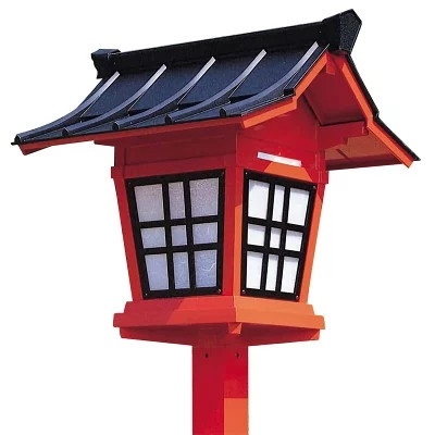 Cột Đèn Trang Trí Cảnh Quan đường dẫn vào Đình/Chùa/Nhà Thờ có Đầu Đèn Kiến Trúc JAPAN