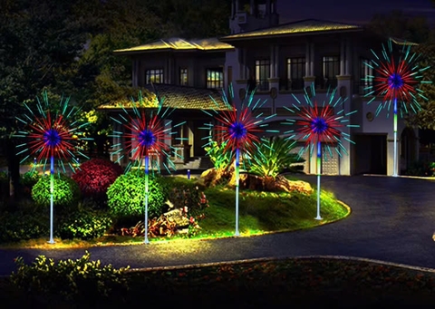 Đầu đèn LED trang trí kiểu Đài Phun Nước hiệu ứng RGB đổi màu 400W với 35 đầu ống dài H2000 D2800