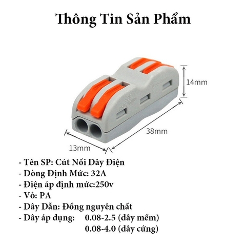 Cút Nối Dây Điện Nhanh, An Toàn cho các dự án thiết bị chiếu sáng ngoài trời, chống nước - Linh Kiện đèn led Zalaa