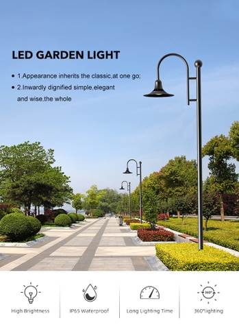 Đầu Cột Đèn Chiếu Sáng Công Viên, Khu Đô Thị Mới ZAT-1131 30-65W H3-6M ZALAA
