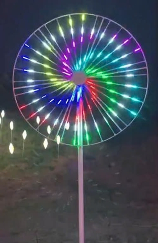 Đầu đèn LED Pháo Hoa hiệu ứng Xoay Tròn đổi màu RGB 350W 30 đầu ống H1500 D2100 Zalaa ZCSV-PH-12