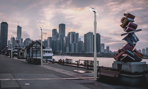 Đầu Cột Đèn Chiếu Sáng Công Viên Kiểu Dáng Hiện Đại ZAT-1053 60-90W, H3-6m ZALAA  Hướng Smart City