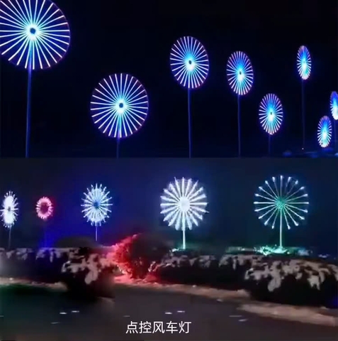 Đầu đèn trang trí kiểu Hoa Bauhinia LED đổi màu RGB 280W 48 đầu ống H1200 D1500 Zalaa ZCSV-PH-18