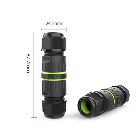 Đầu Nối Điện Cút Điện 2 Đầu E-Weichat M20-3P Chia 2 3 4 PIN Chống nước, Ngoài trời IP68 - Linh kiện đèn led Zalaa
