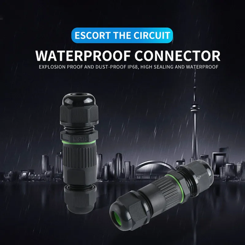 Cầu Đấu Nối Dây Điện Đèn LED Ngoài Trời Deenlai FSH715X-3 đầu siết cáp M18 lõi 3pin Chống nước, Ngoài trời IP68 - Linh kiện đèn led Zalaa