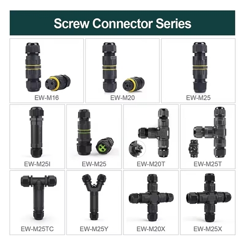 Cầu đấu nối 4 ngả cho dây điện đèn LED ngoài trời, Weichat EW-P20X, 450V, IP68 - Linh kiện đèn led Zalaa