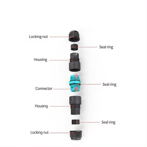 Đầu Nối Điện Cút Điện 2 Đầu E-Weichat M20-3P Chia 2 3 4 PIN Chống nước, Ngoài trời IP68 - Linh kiện đèn led Zalaa