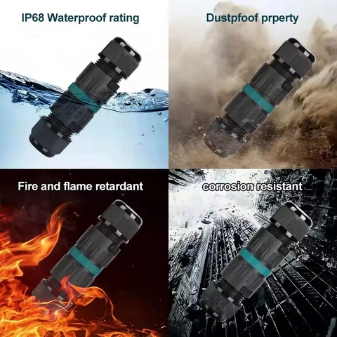 Đầu Nối Điện Cút Điện 2 Đầu E-Weichat M20-3P Chia 2 3 4 PIN Chống nước, Ngoài trời IP68 - Linh kiện đèn led Zalaa